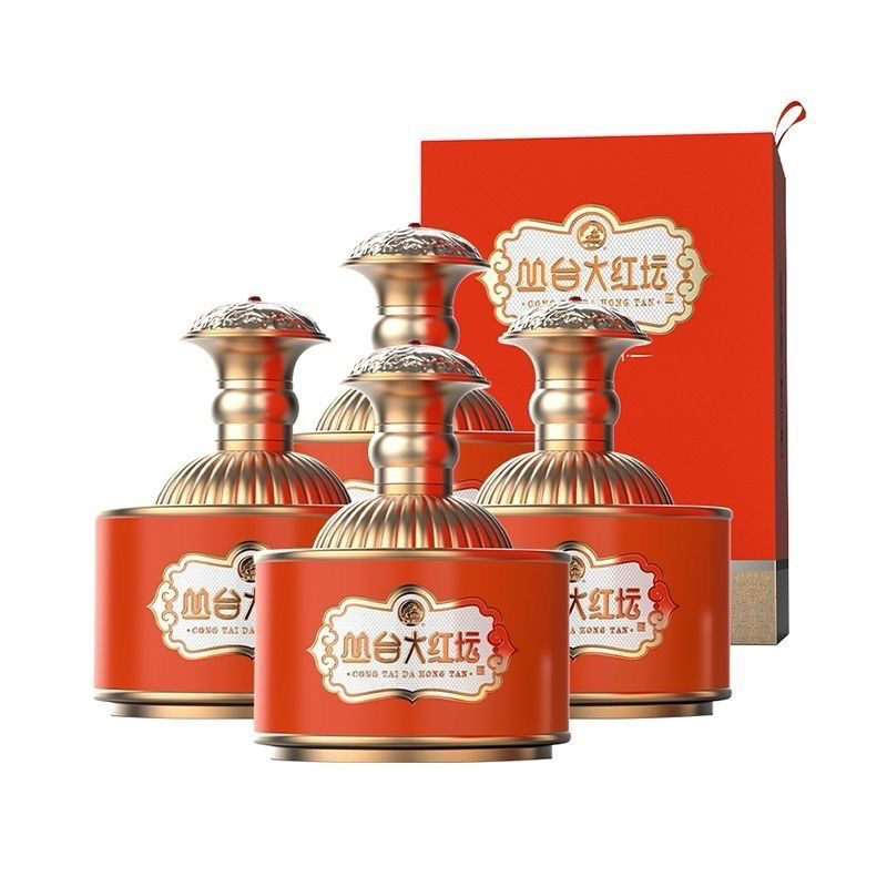 丛台酒河北丛台大红坛38.8度480毫升浓香型白酒整箱4瓶装38.8Vol.