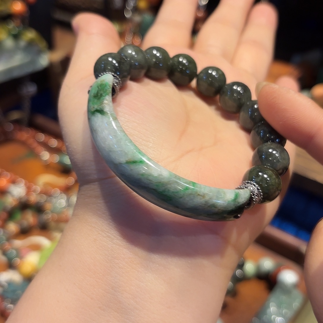 翡翠手链未镶嵌原创