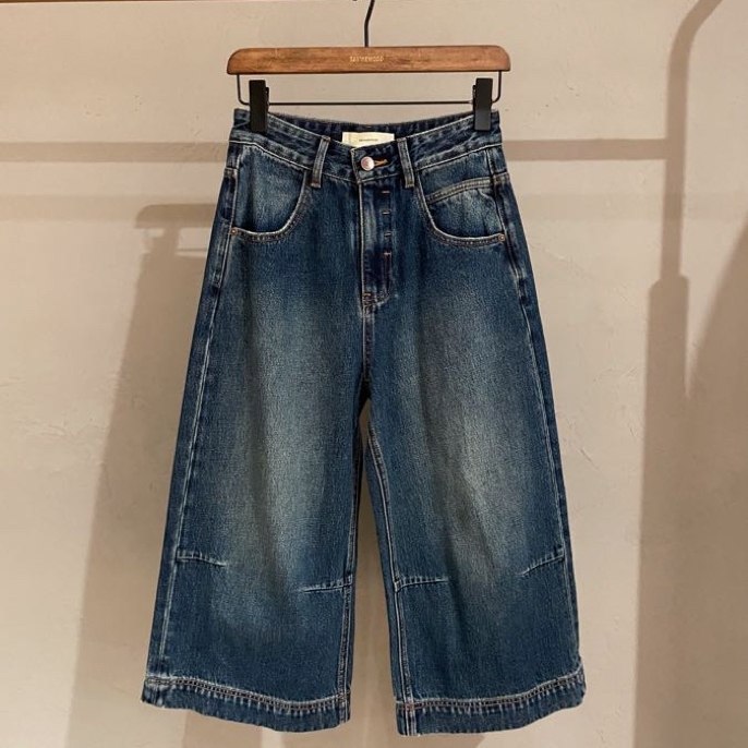 直筒显瘦牛仔七分裤99812
