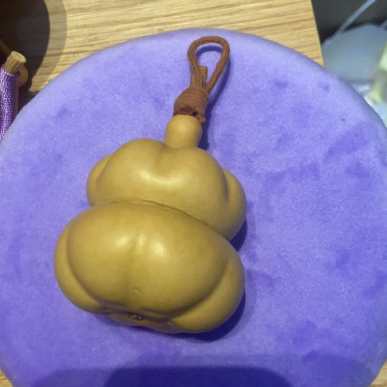 双层手把小花墩细腻皮质葫芦
