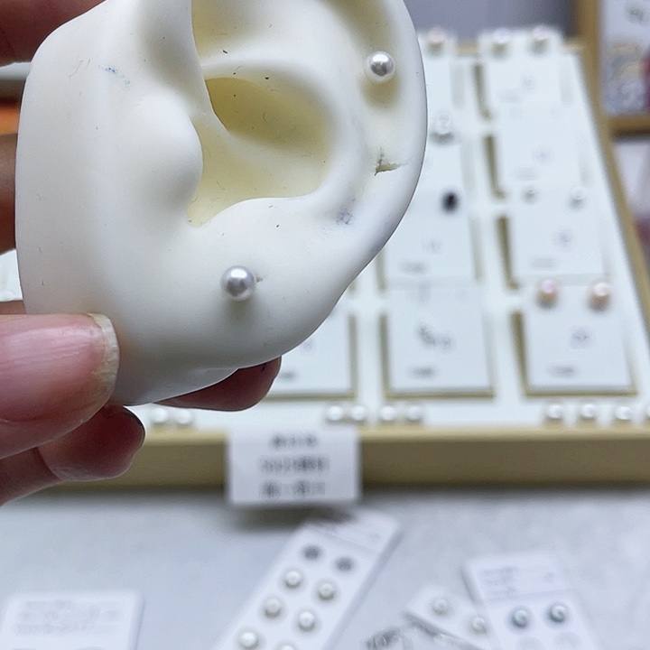 淡水珍珠耳饰银S925镶嵌S**姐