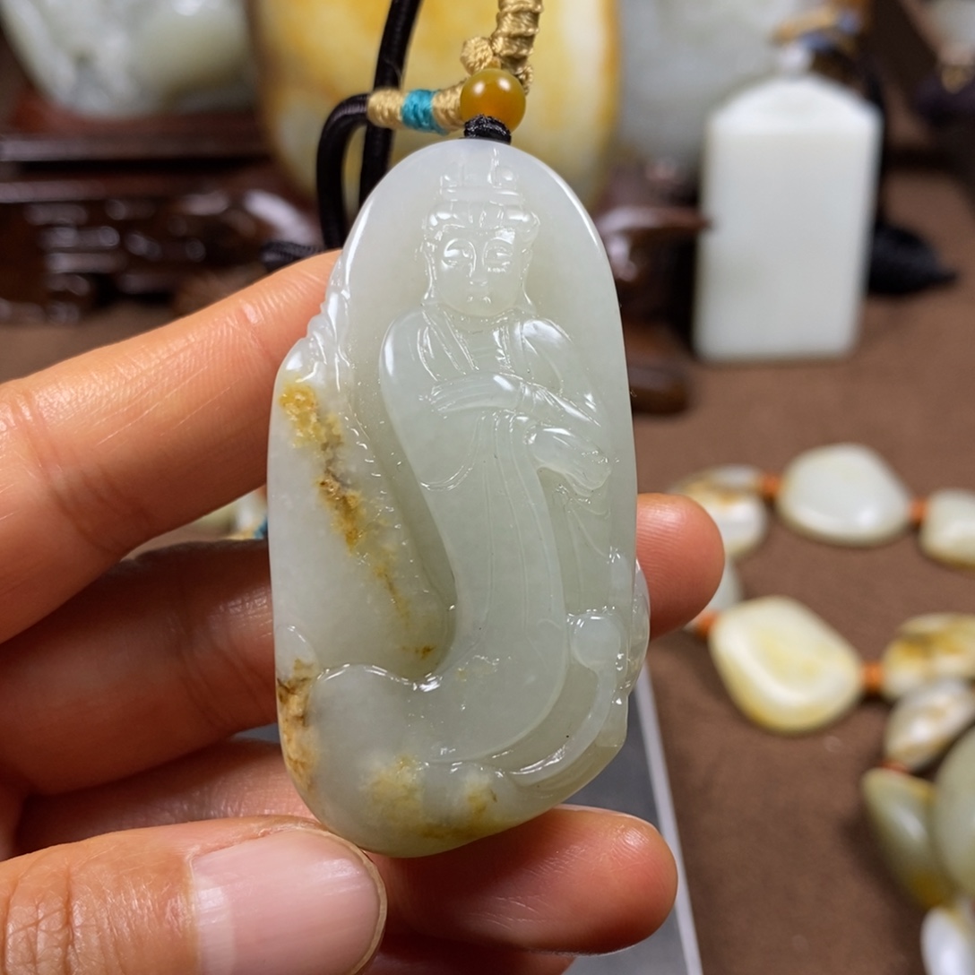 和田玉未镶嵌挂件