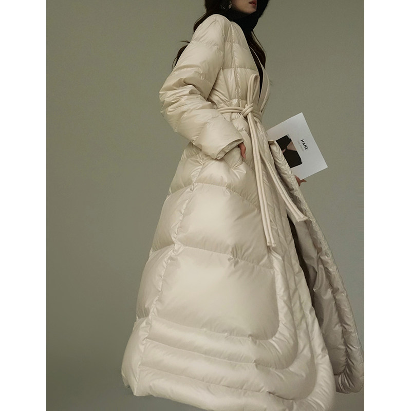 Aconiconi｜红枫絮语 复古新中式24年新款羽绒服极简V领保暖外套