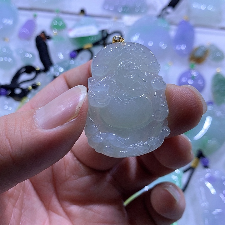 翡翠颈饰未镶嵌天然翡翠A货吊坠