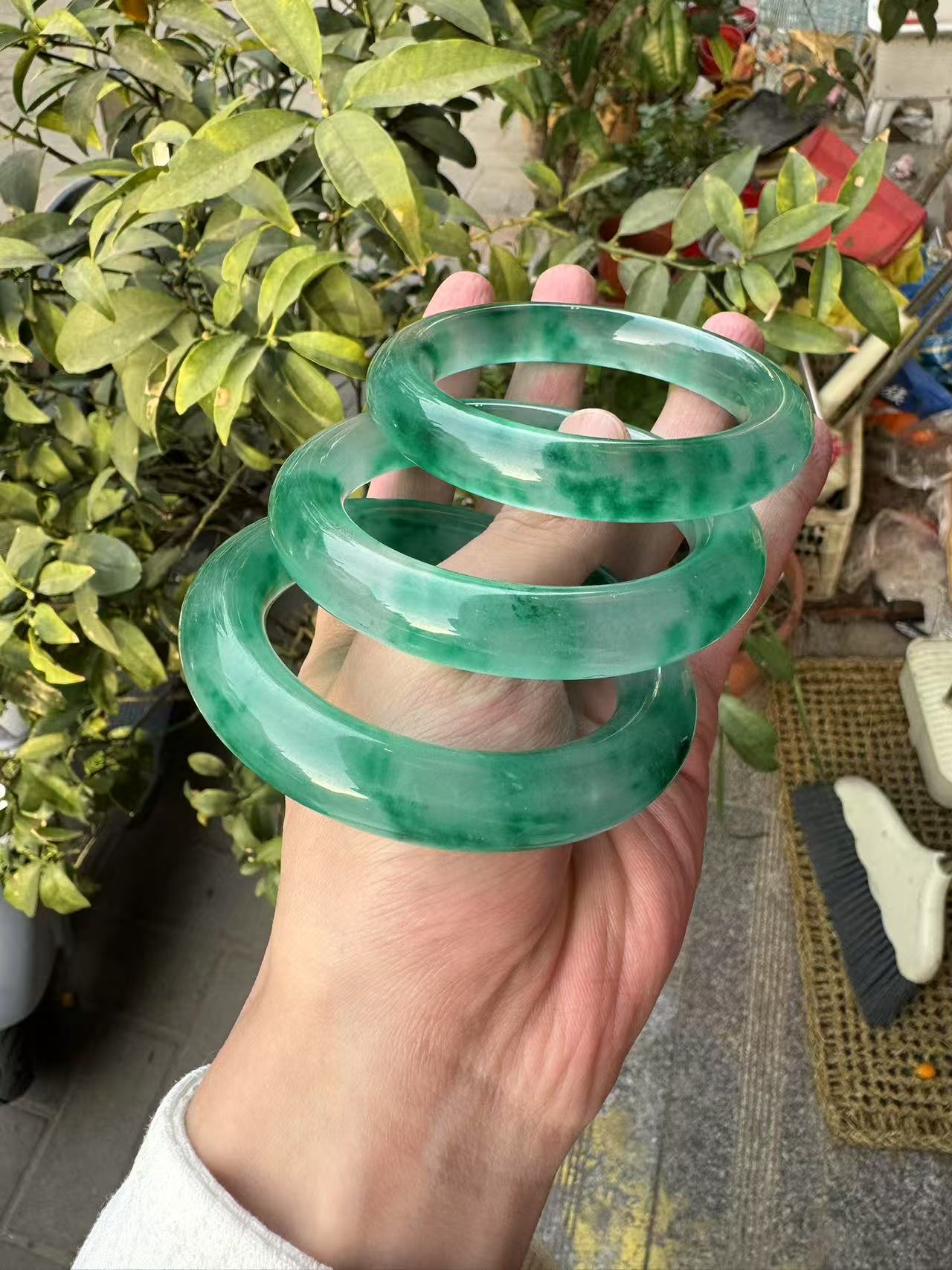 非金属珐琅手镯 超哥专属 胖圆手镯【高货冰冰翠】时尚显白