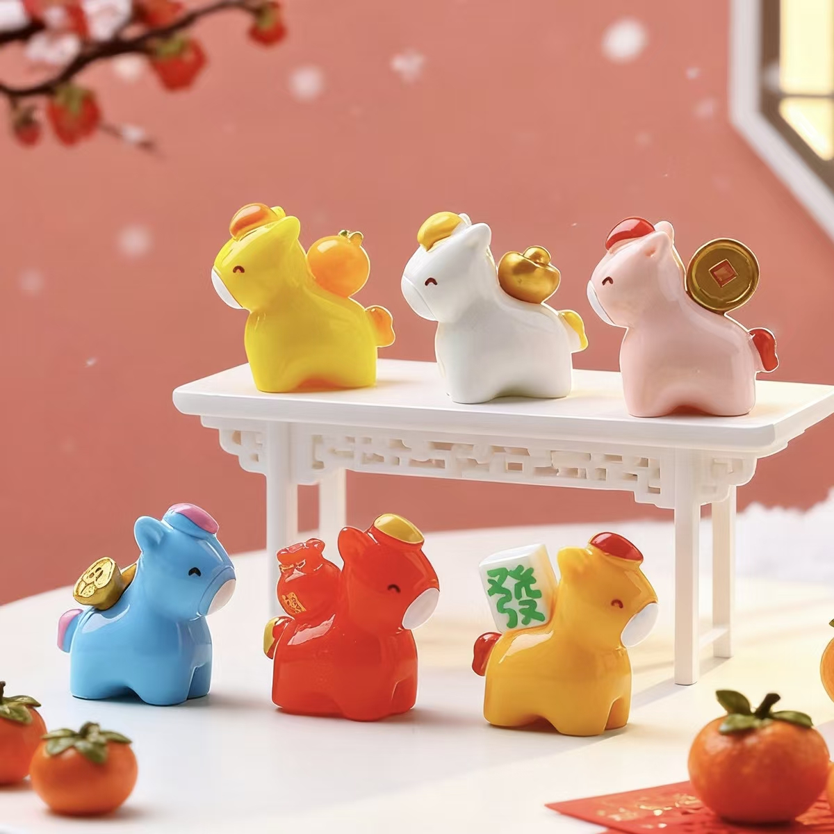 【马到成功小小马公仔】迷你桌面车载diy装饰品摆件