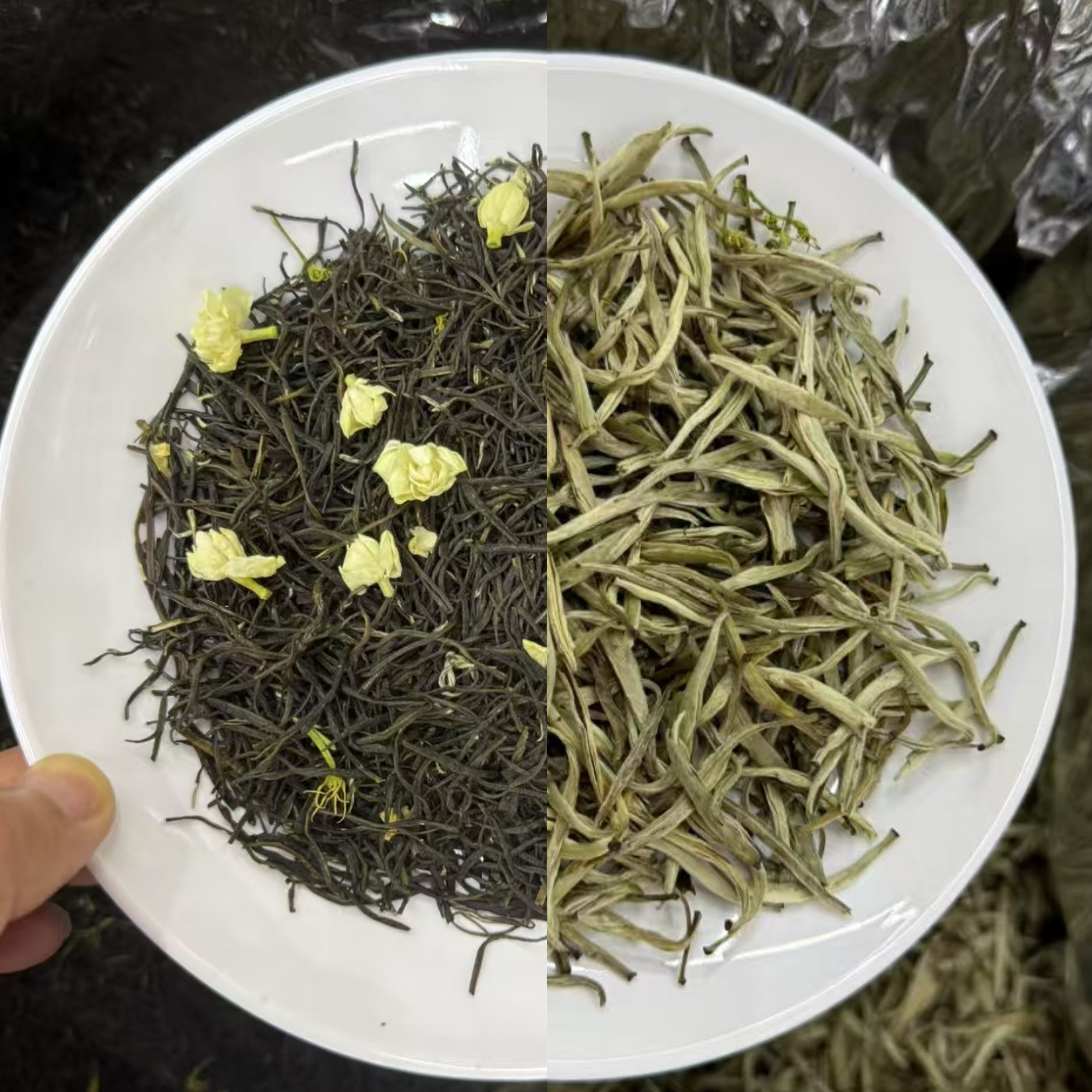 【双拼】雪花针+针霸 茉莉花茶双拼新茶
