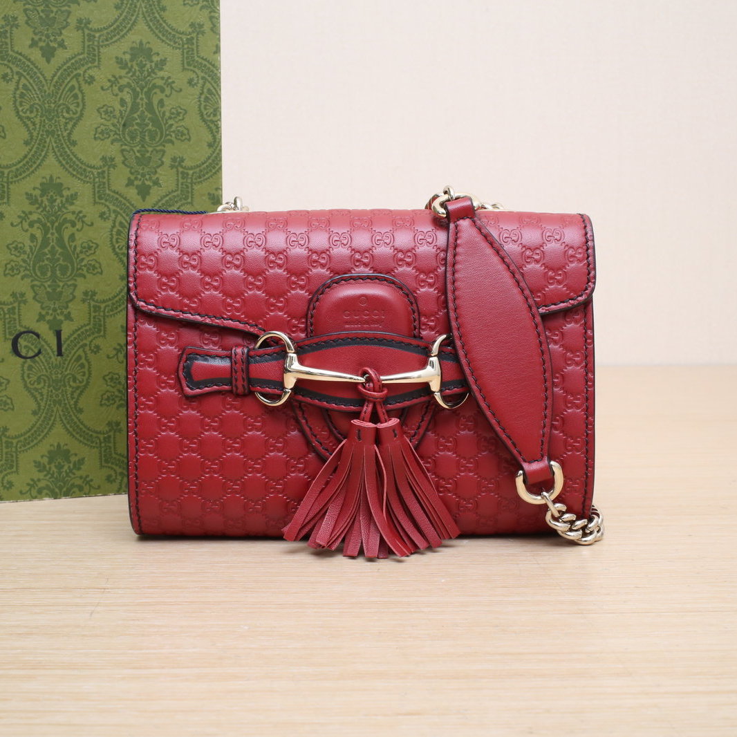 99新 GUCCI/古驰 【娇】Emily 马衔扣流苏 小号 401170
