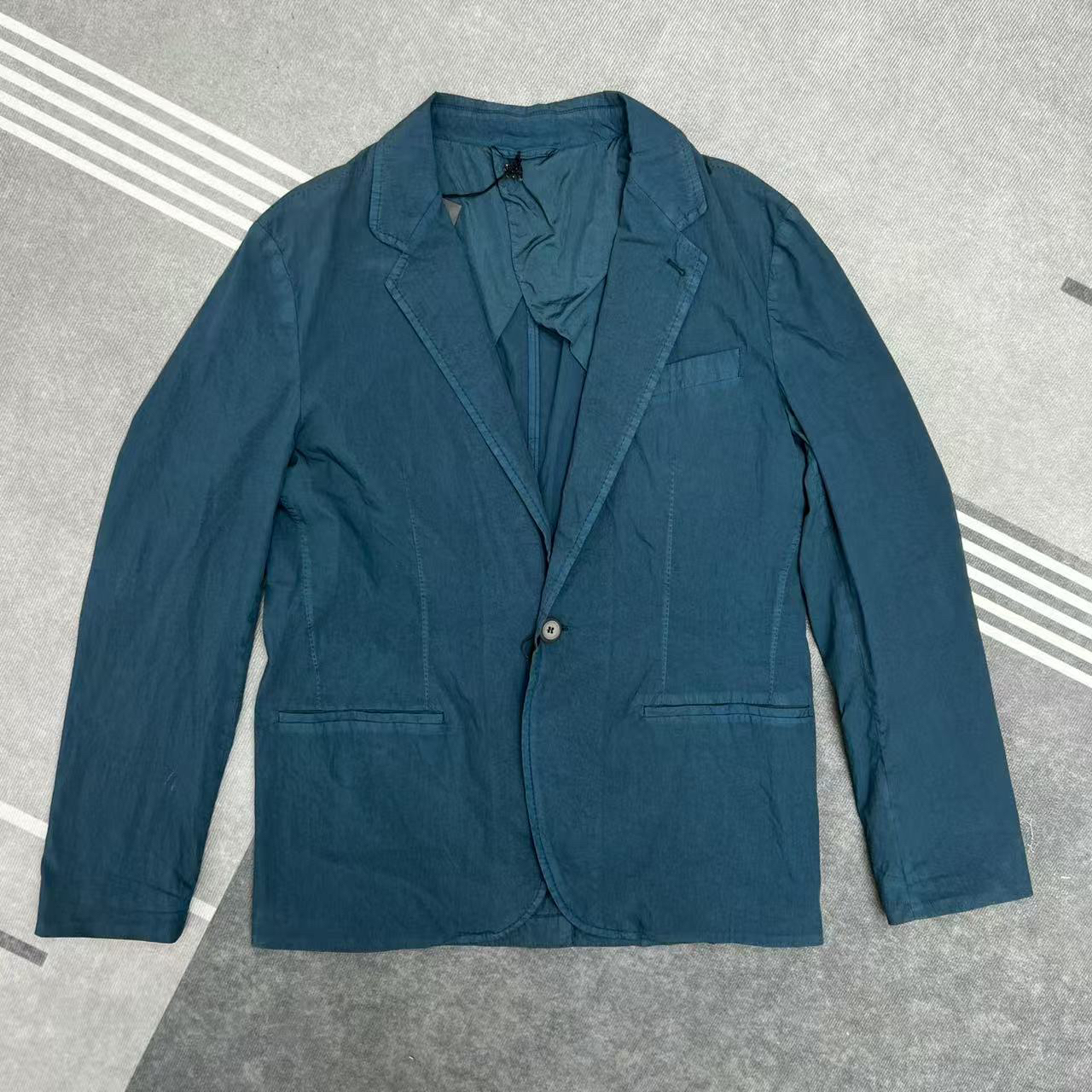 未使用 LANVIN 薄款尼龙时尚免烫处理西服上装男装男士修身薄款
