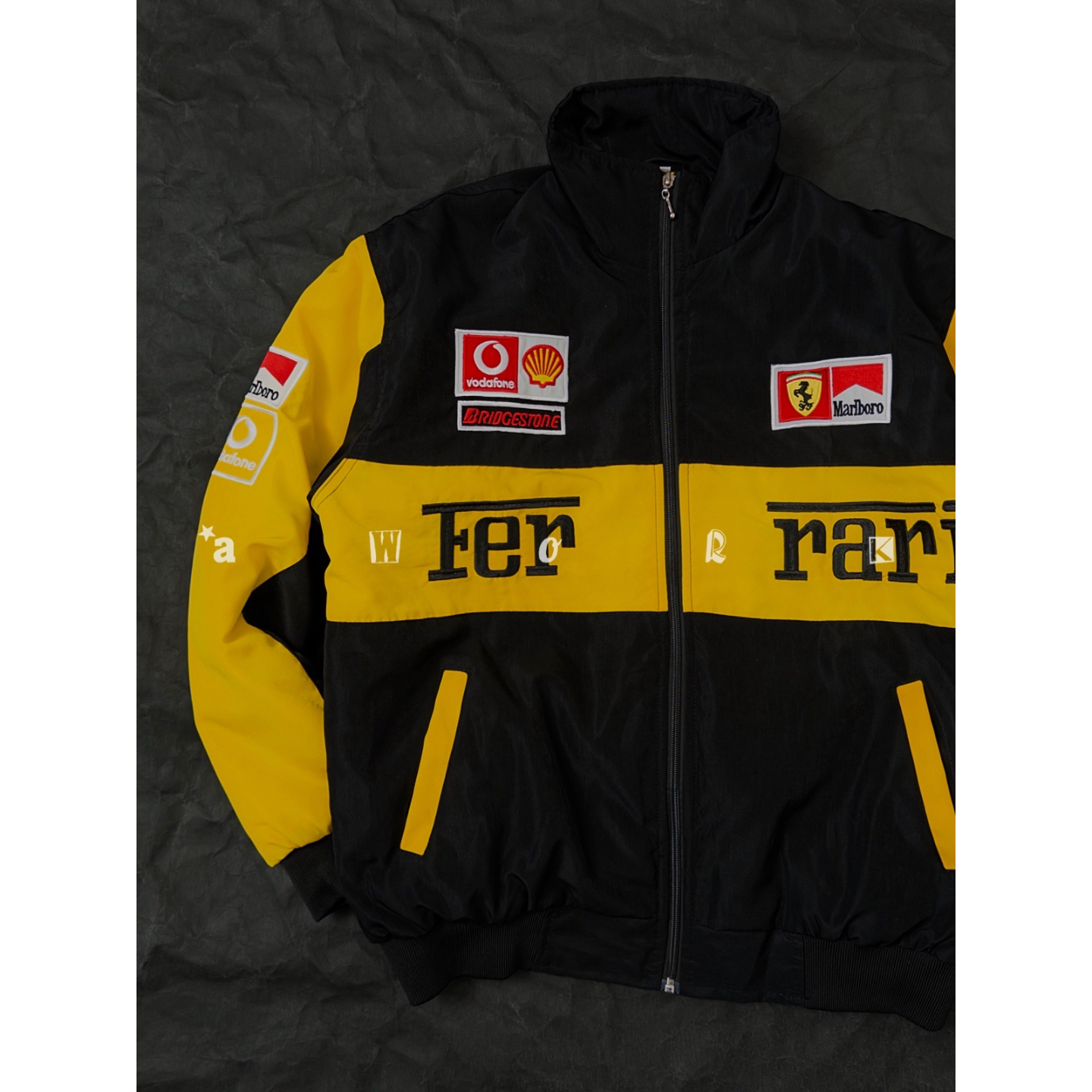 「福利价」出口版·黄法Vintage复古赛车服·全刺绣机车夹克