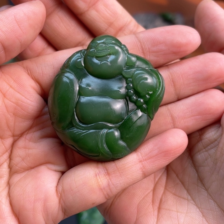 和田玉吊坠(不含链)未镶嵌小**光