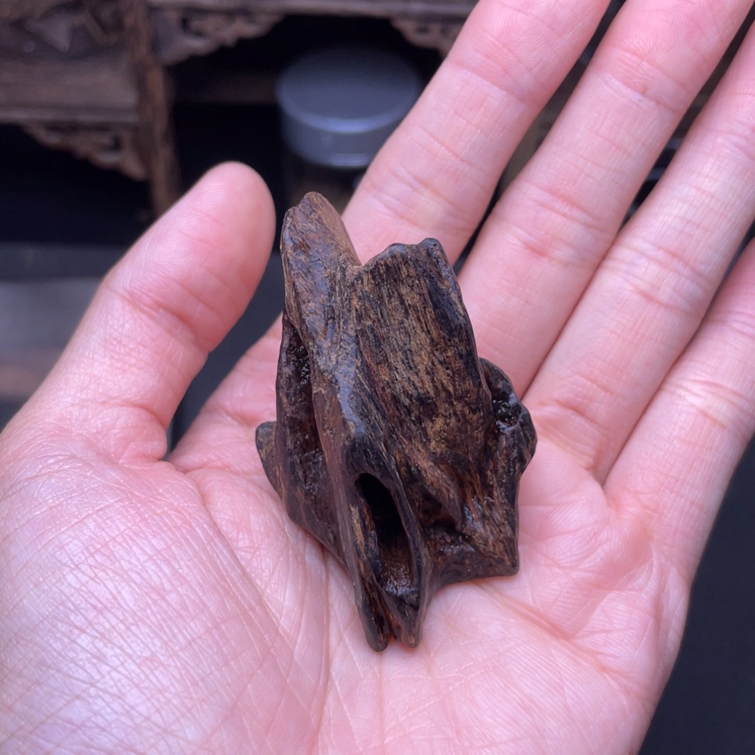 香***途香榧木海南沉水虫漏19.5克