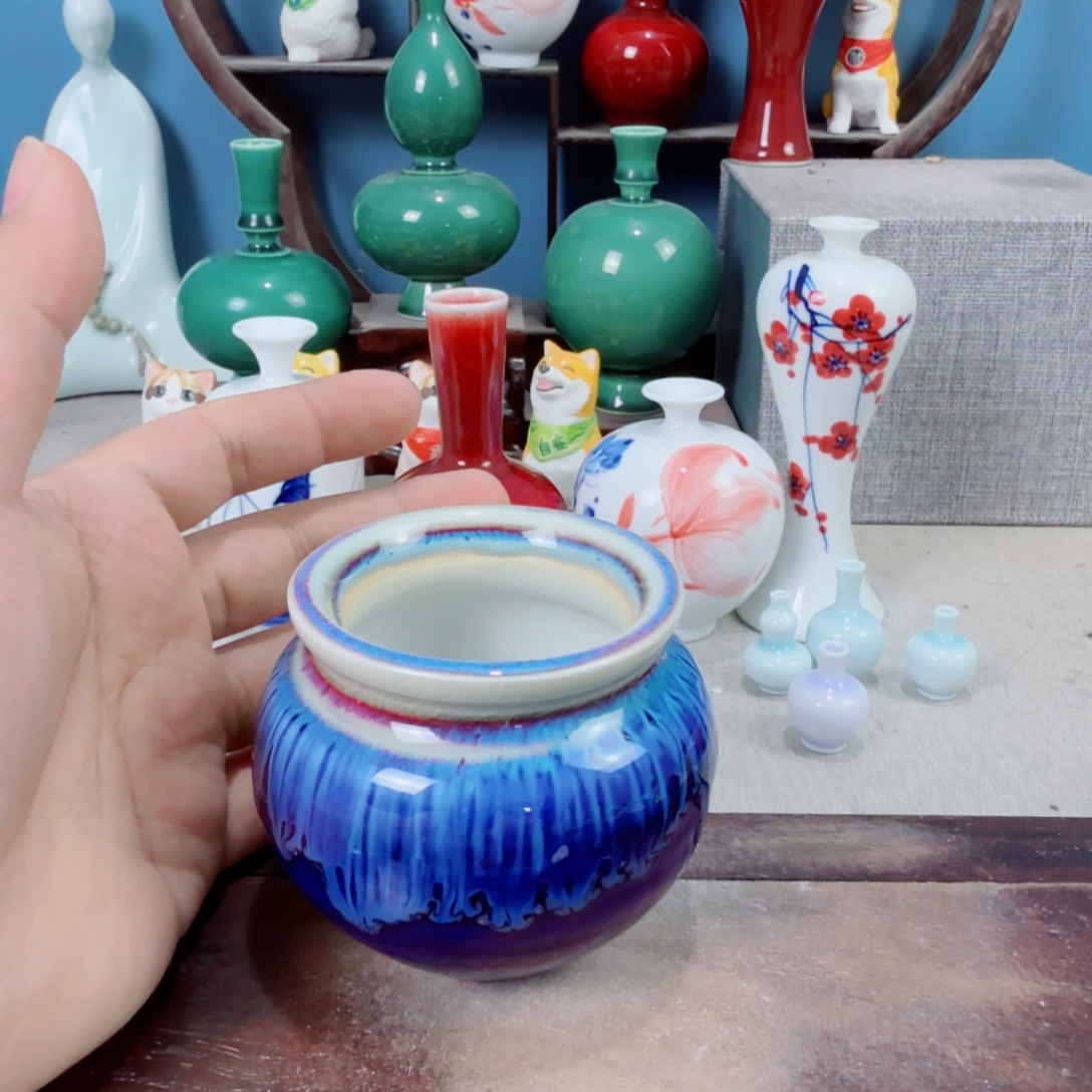 陶瓷手工小花器摆件