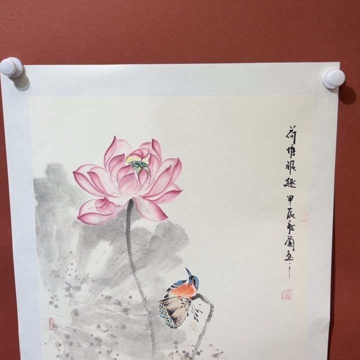 国画听兰老师花鸟