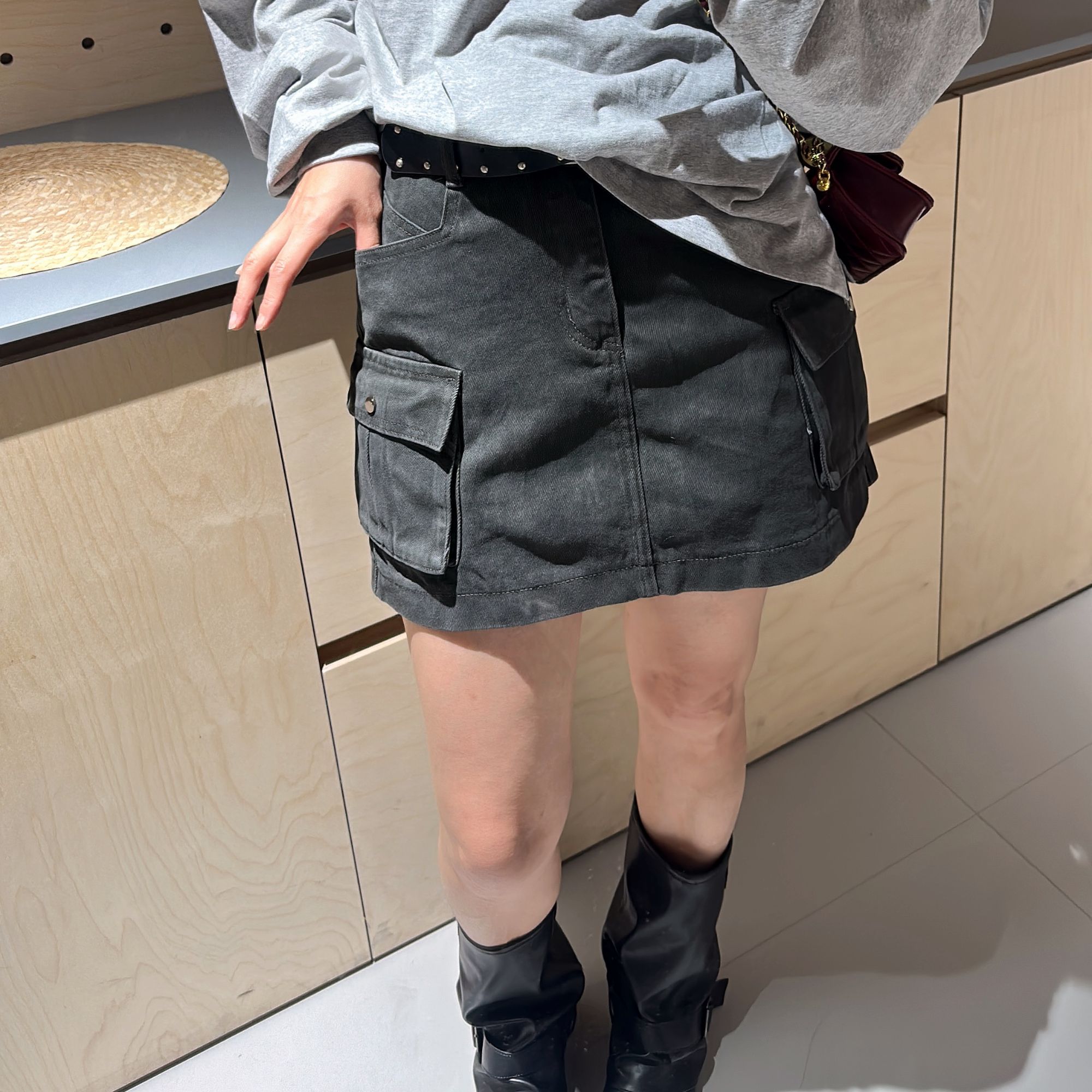 6【大小姐家】欧韩货秋款工装半身裙573552