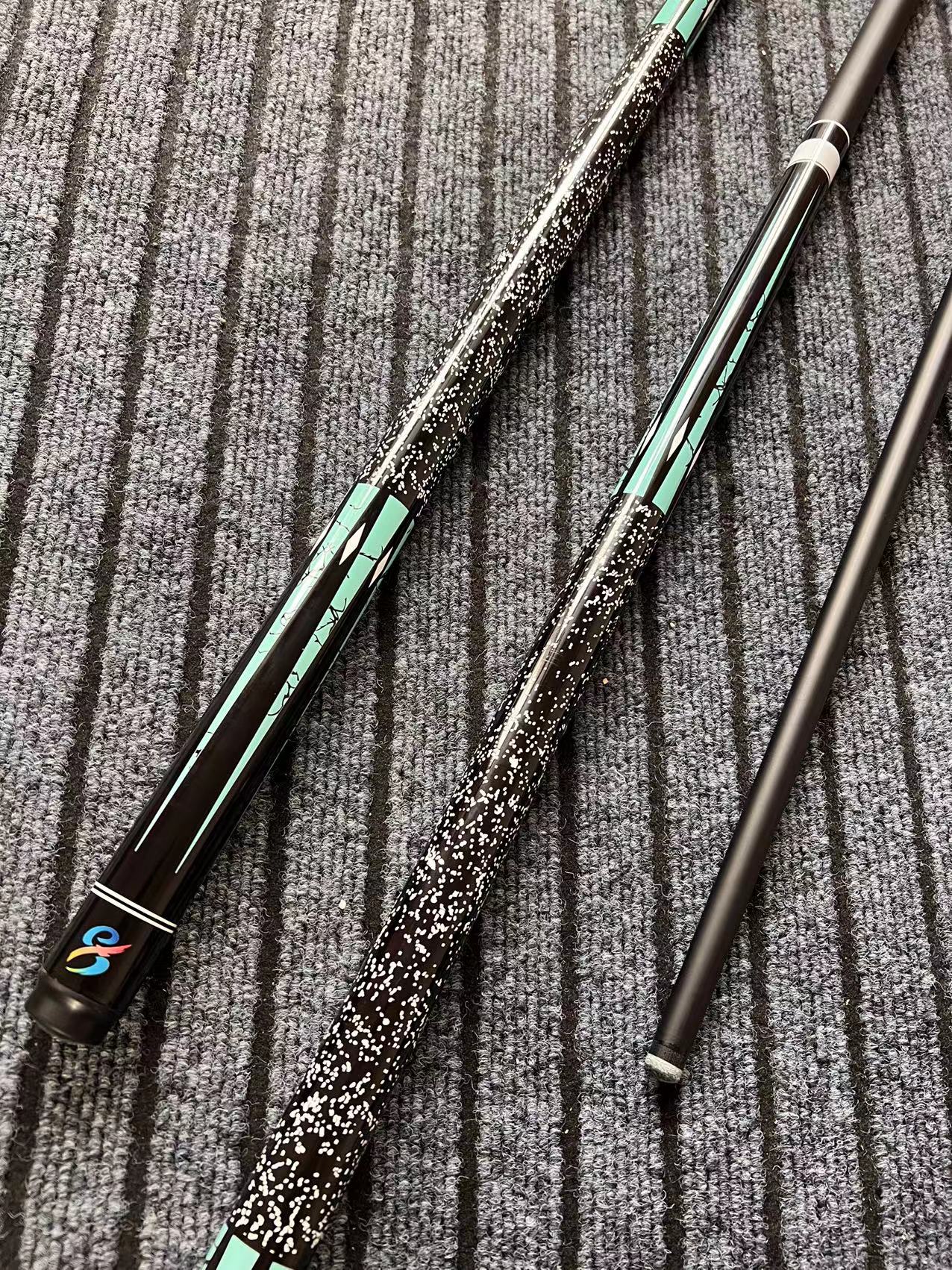 黑科技碳纤维一体杆小 中 大 头台球杆斯诺克黑八九球加重桌球杆2