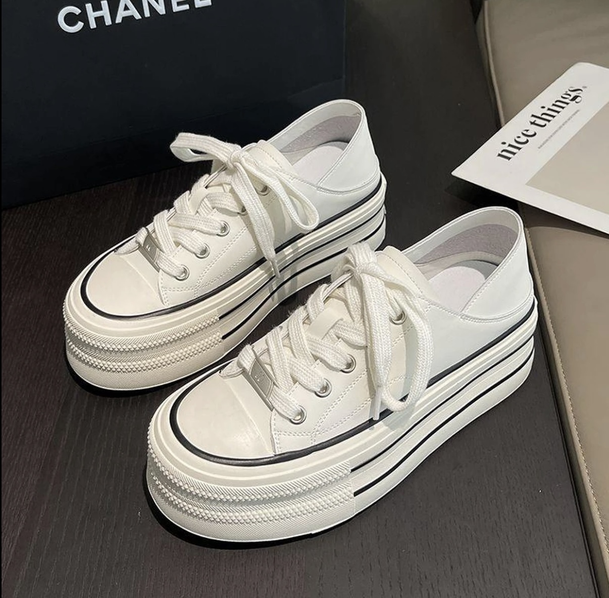 厚底小白鞋女2025新款爆款轻便软底秋季百搭增高学生休闲板鞋9004