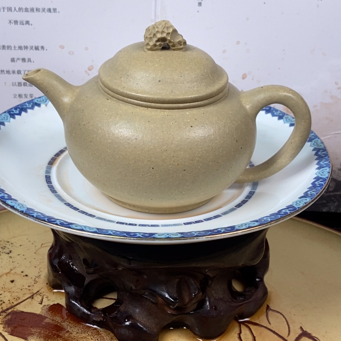 紫砂茶壶大水潭本绿160 容量宜兴紫砂壶