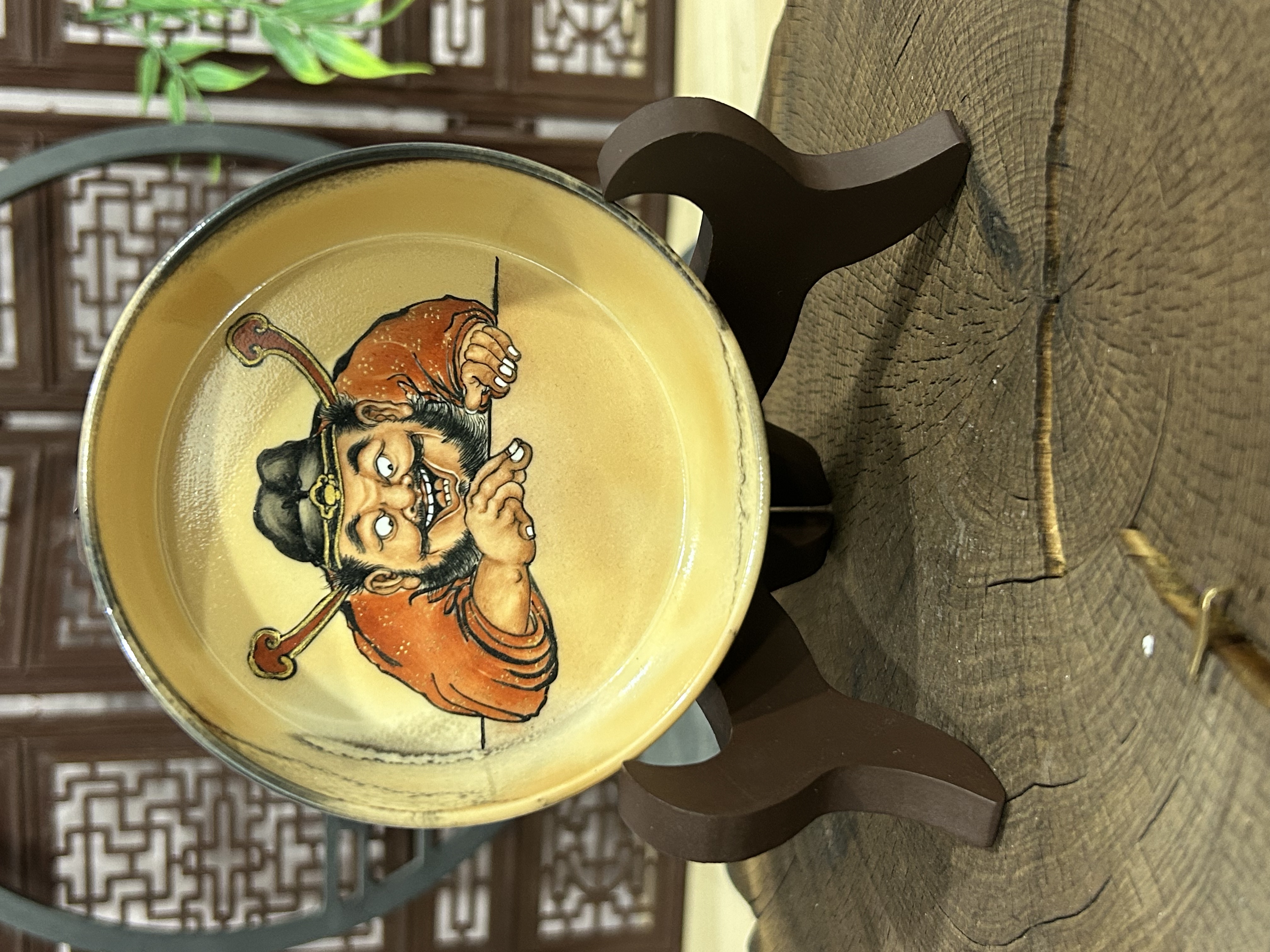 復见 预售 手绘钟馗柴烧普洱杯 JQ216