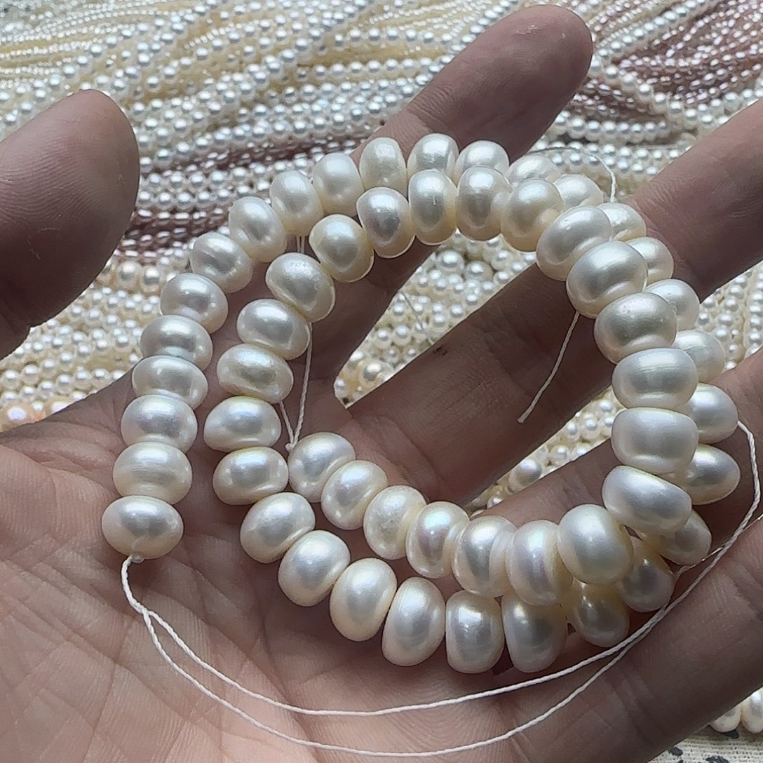 慢****未镶嵌半成品淡水珍珠卡10算盘