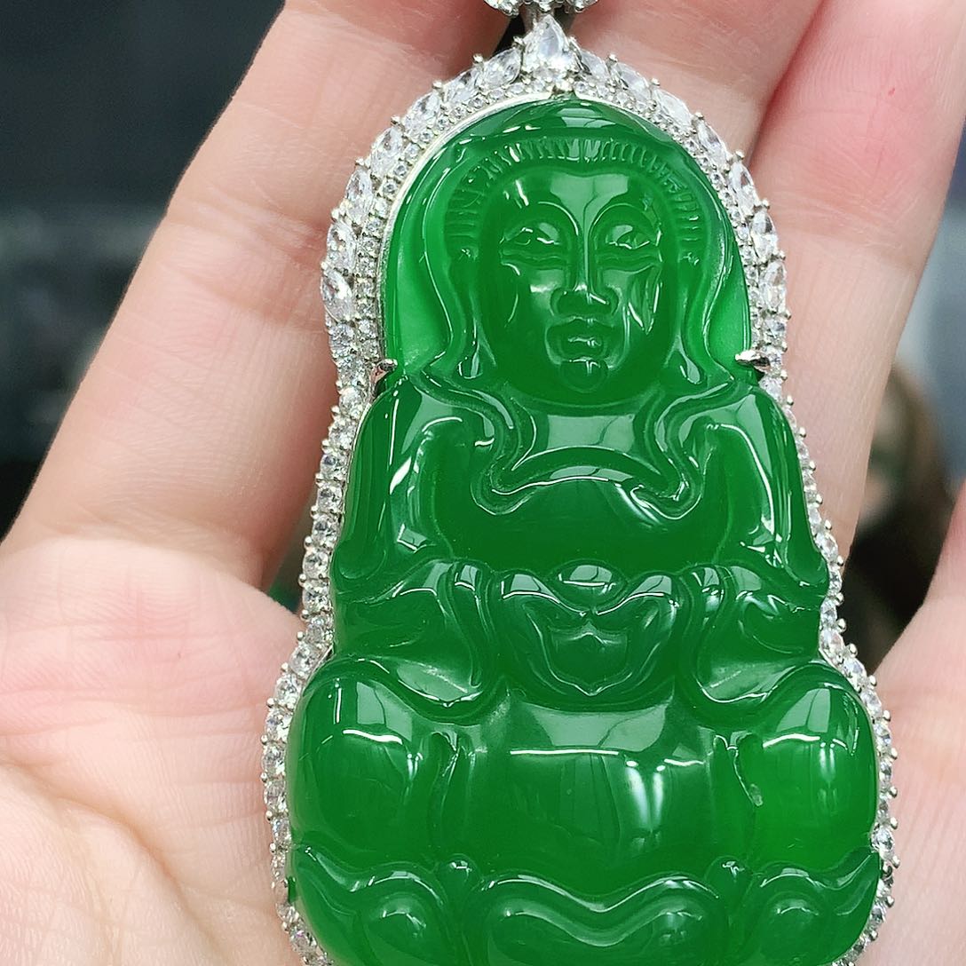 银S925镶嵌吊坠玛瑙/玉髓