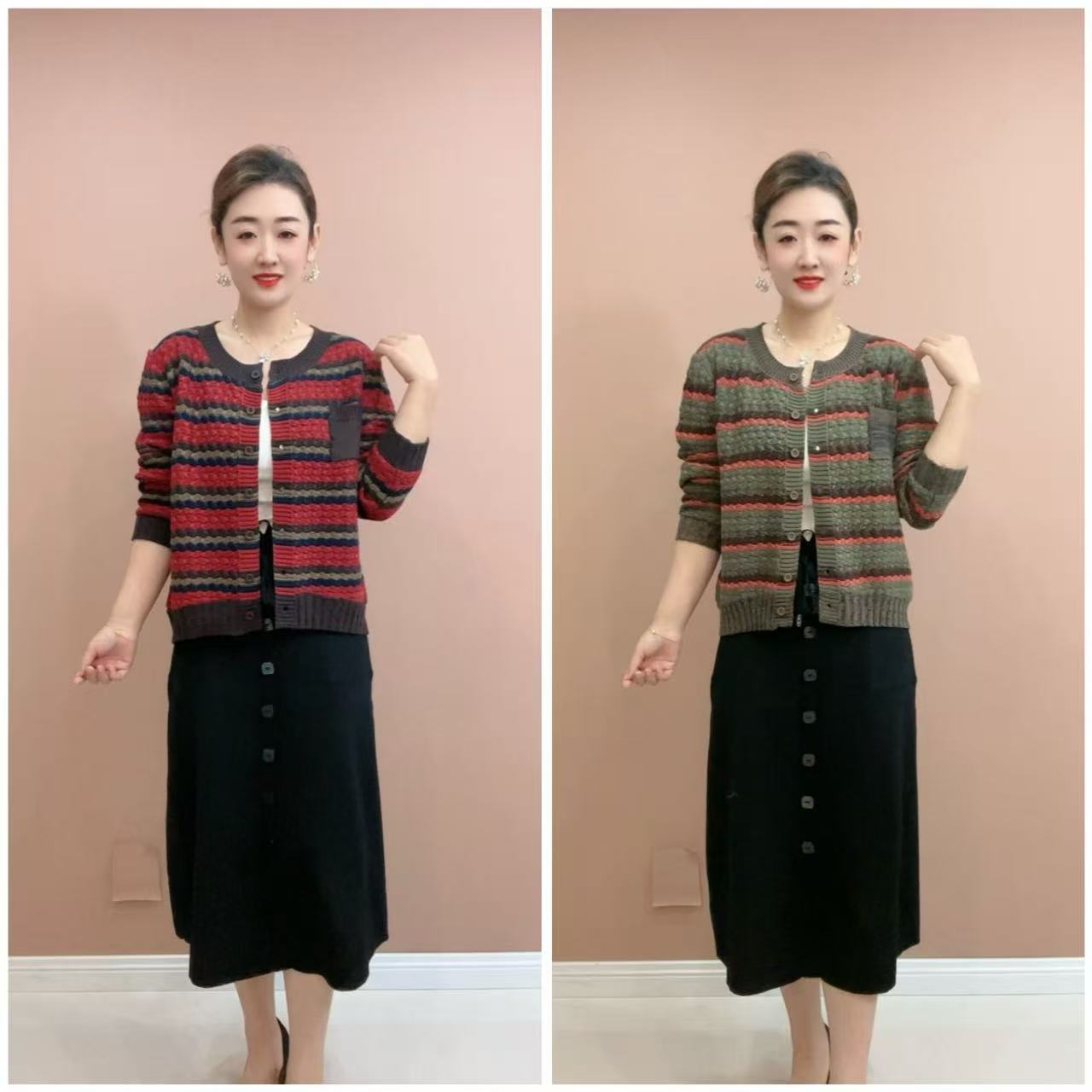 条纹针织开衫X 005