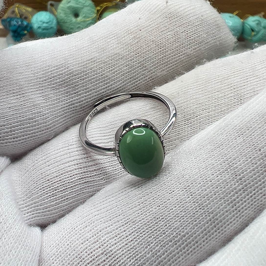 绿松石配饰银S925镶嵌趙*镜