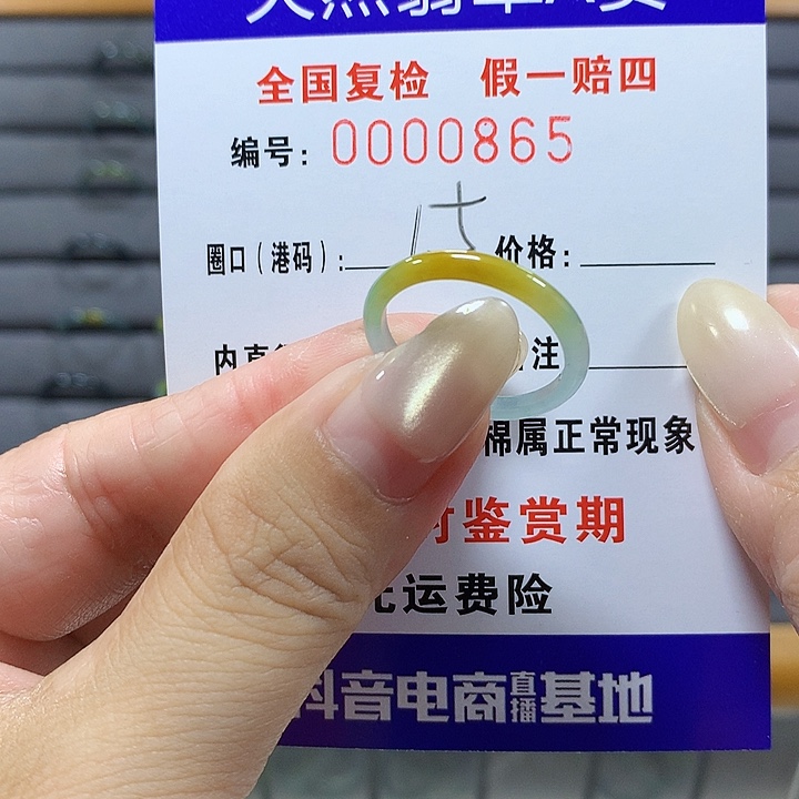 翡翠未镶嵌戒圈 0865