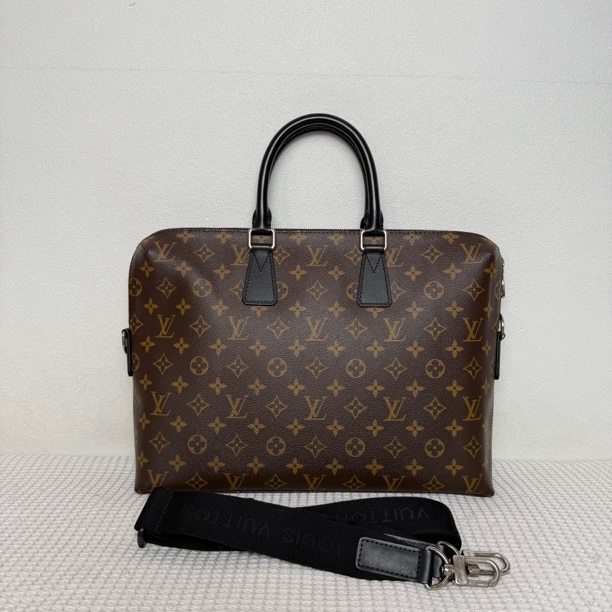 99新 LouisVuitton/路易威登 6293/男士时尚经典棕老花手提公文包