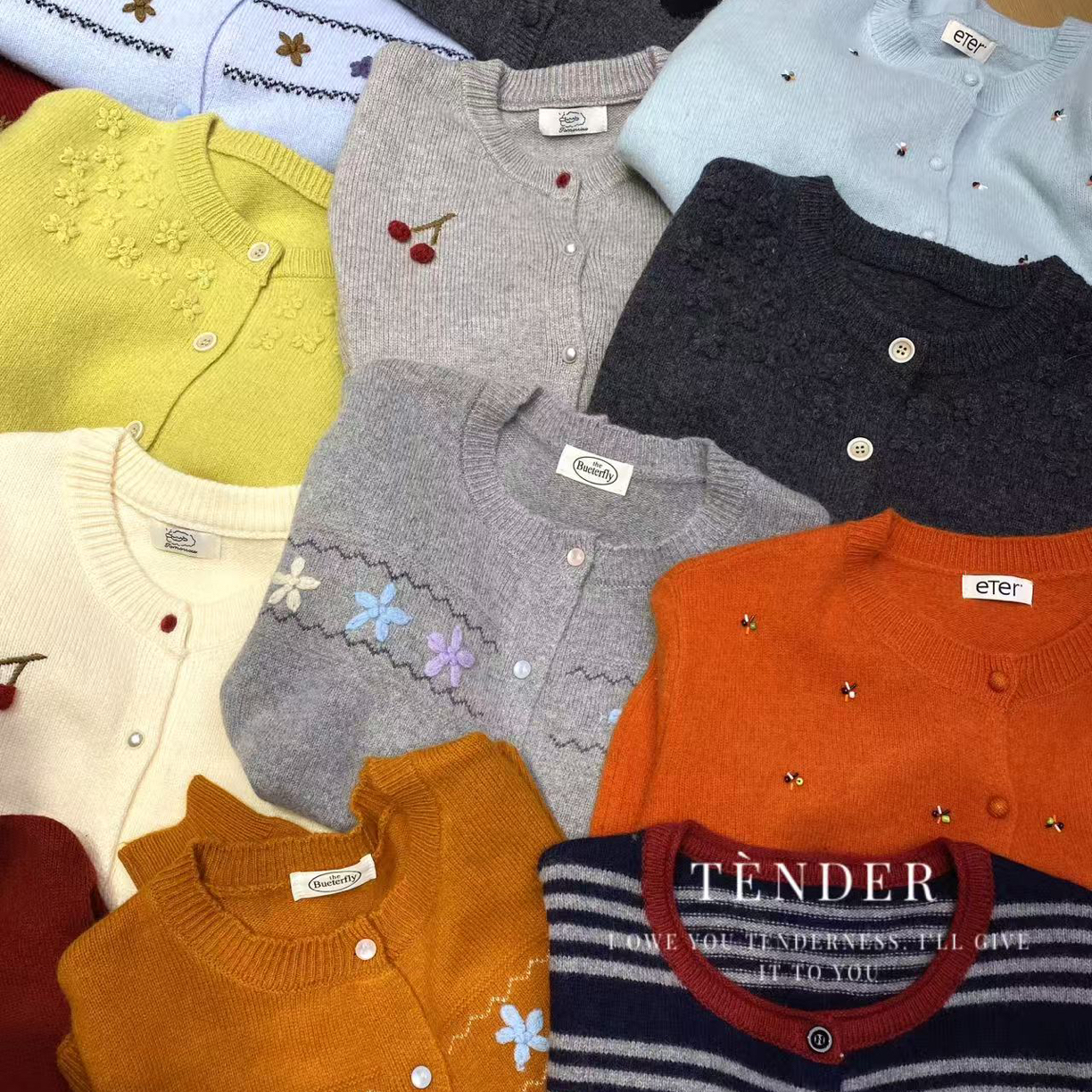 秋冬新款简约百搭慵懒感圆领针织毛衣开衫