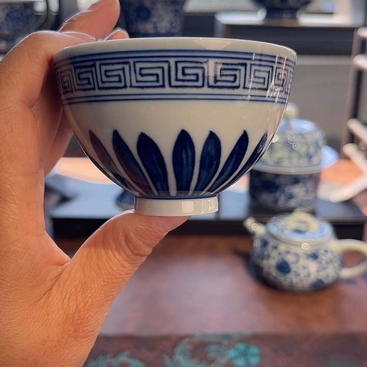 镹曰柴窑手工手绘青花