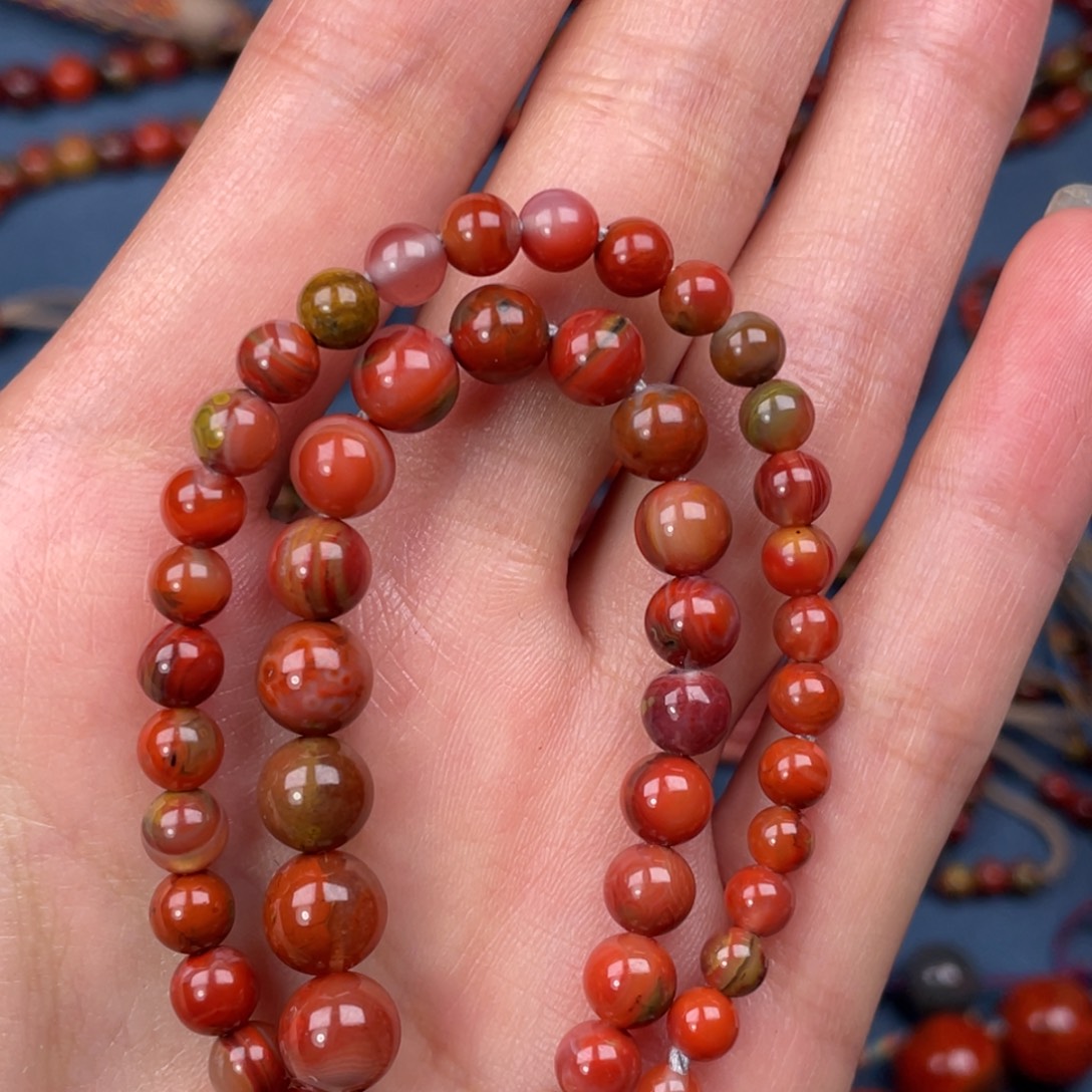 南红玛瑙未镶嵌南红老型珠