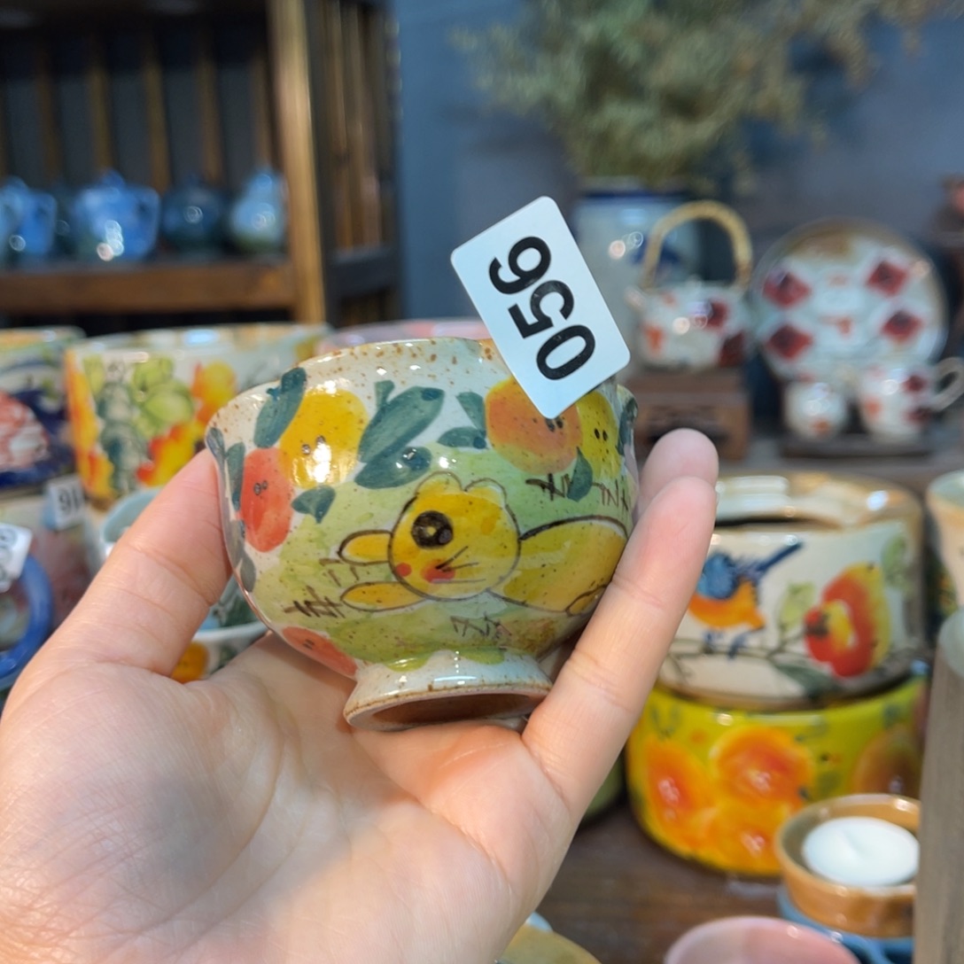 杯素浅陶瓷手工手绘