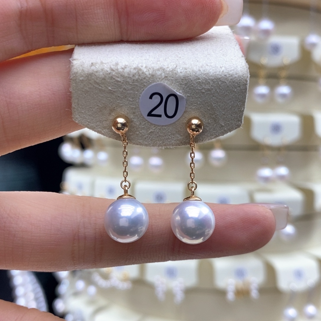 淡水珍珠耳饰银S925镶嵌
