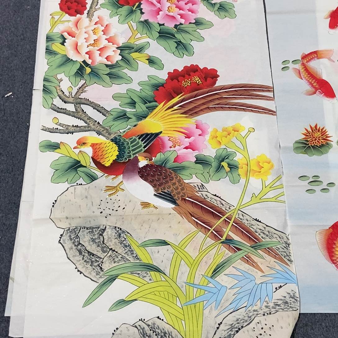 国画四尺花鸟一副