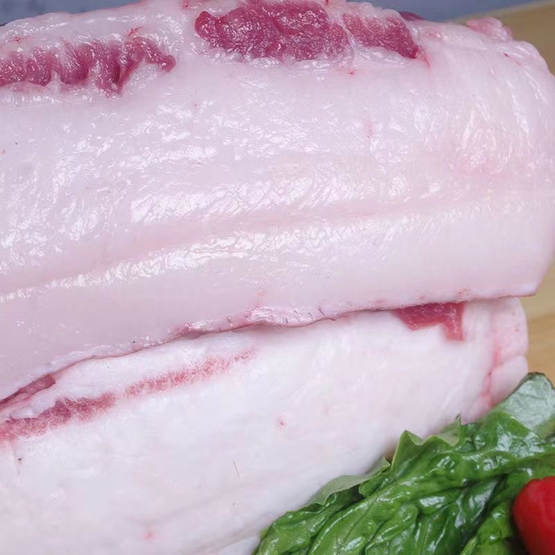 ）黑土猪肥肉好的很