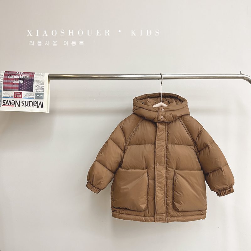 【小首尔】现货-组合冬装时尚宽松保暖90白鸭绒羽绒服HCK3232