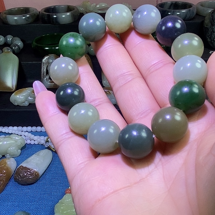 和田玉未镶嵌手链