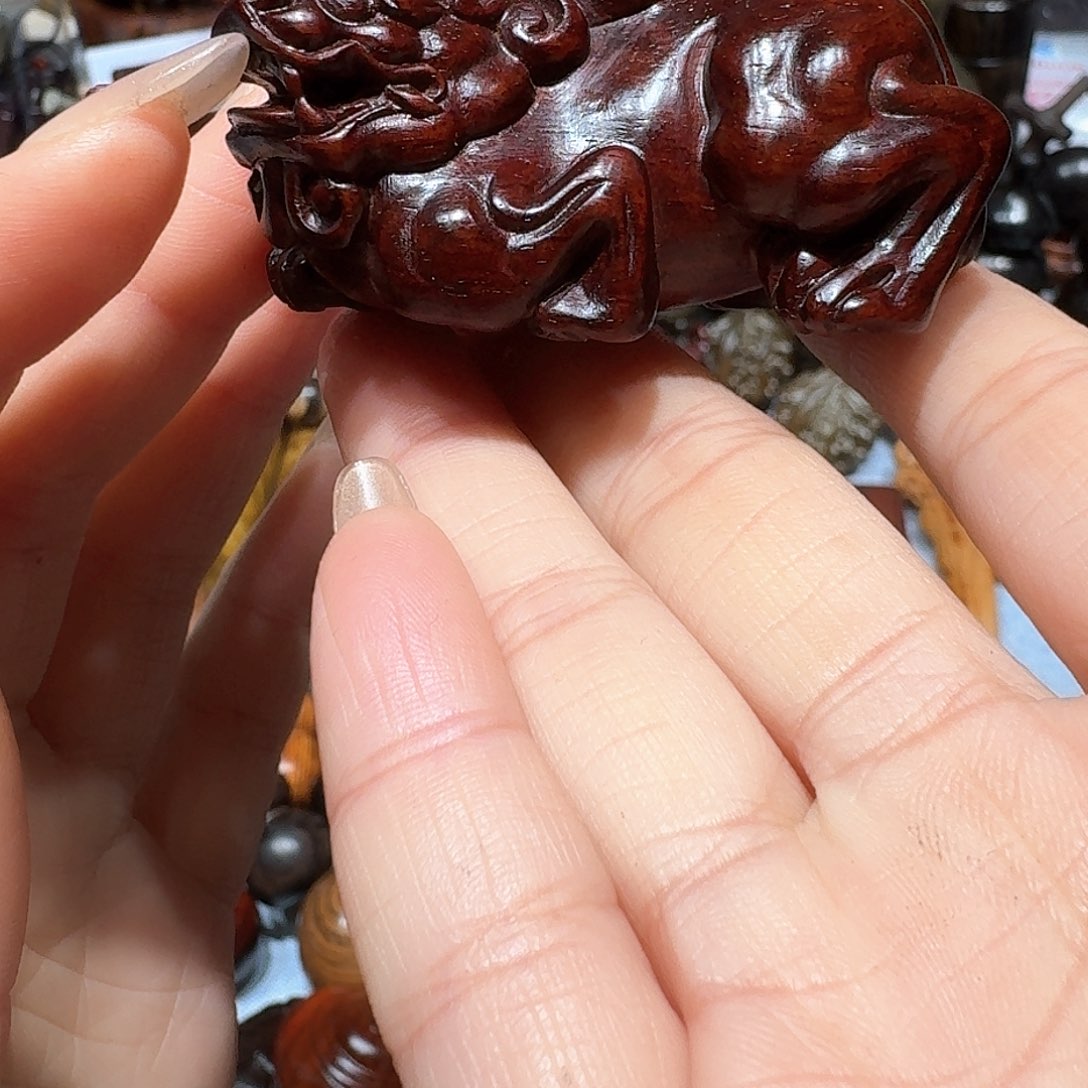 香榧木七**月貔貅手把手把
