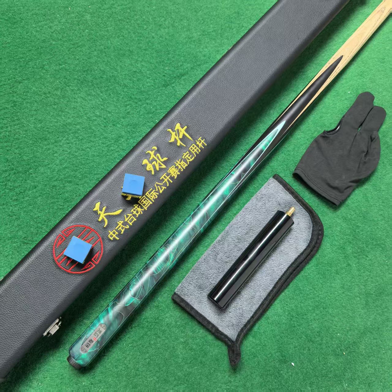 精选白蜡木手工小头一体通杆中式美式斯诺克专用台球杆