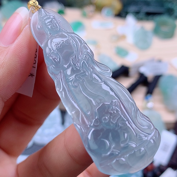 【闪购商品】翡翠颈饰18K金镶嵌X**C翡翠吊坠