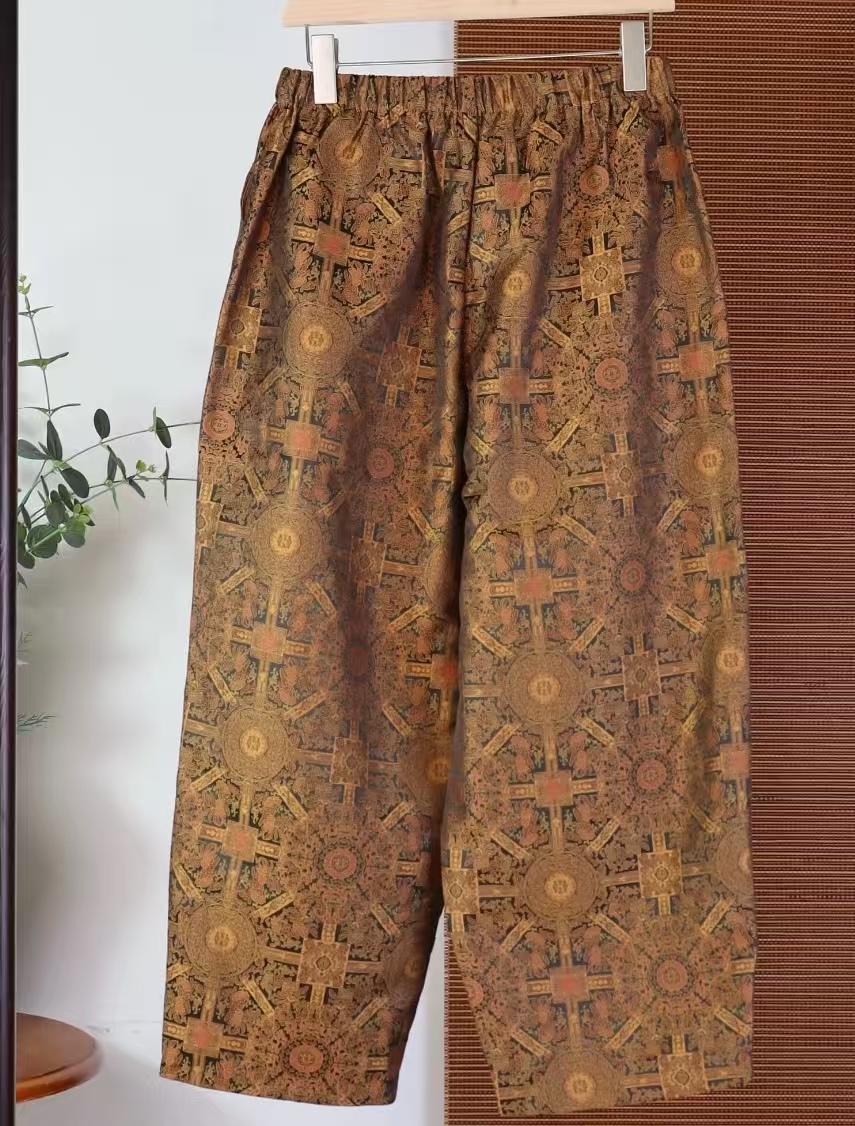 裤-长相忆 新中式文艺复古中国风印花重工上衣