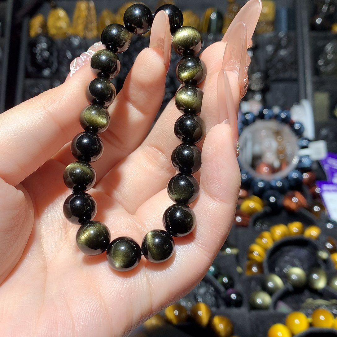 黑曜岩未镶嵌手串小*歌