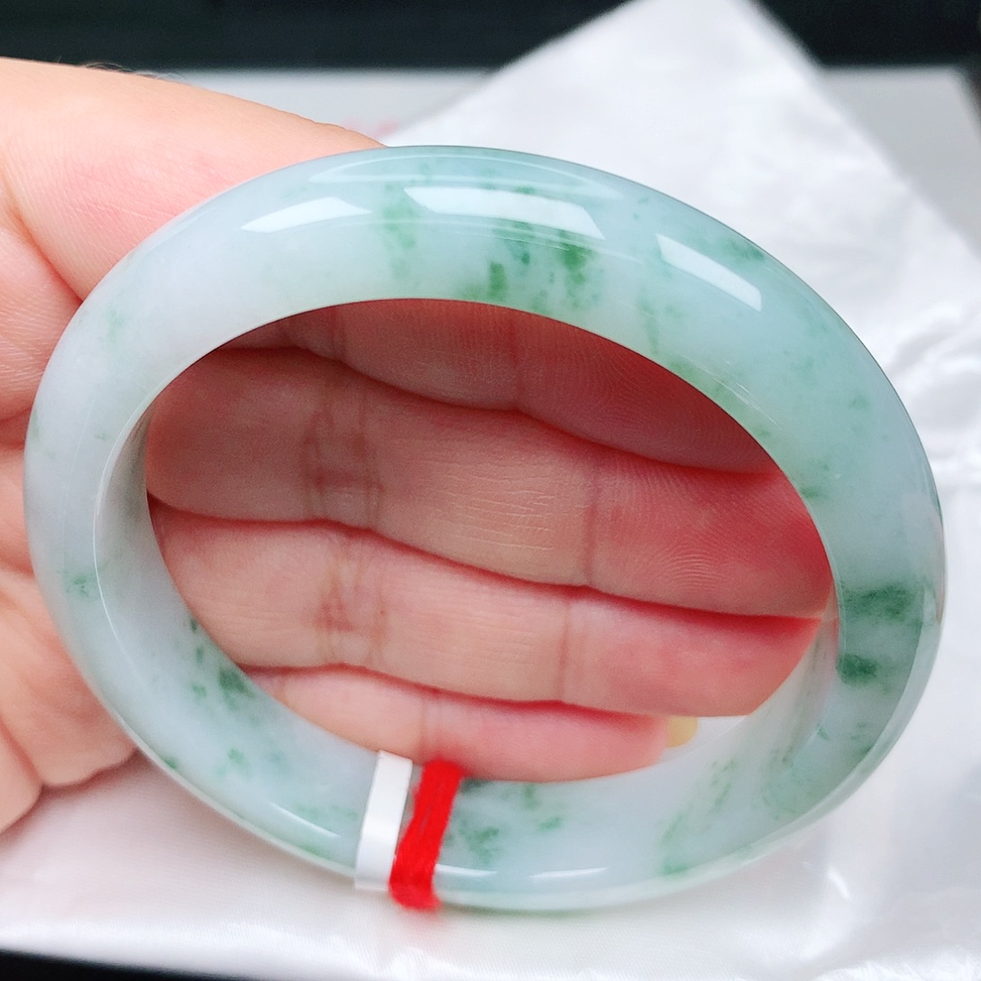 未镶嵌手镯翡翠48小绿花