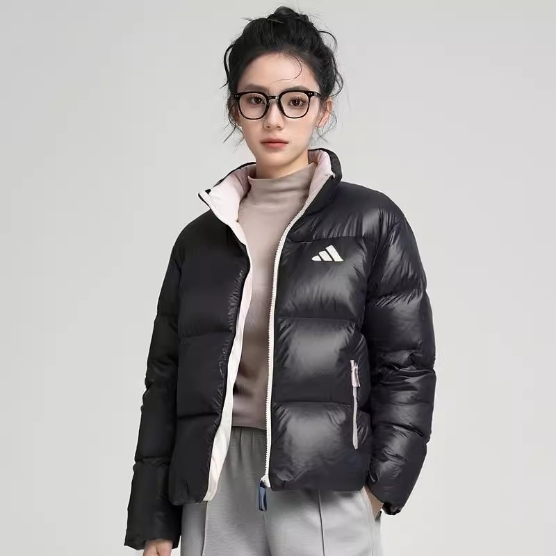 【冬日穿搭】阿迪达斯立领羽绒服女户外保暖防风运动服外套KQ5506