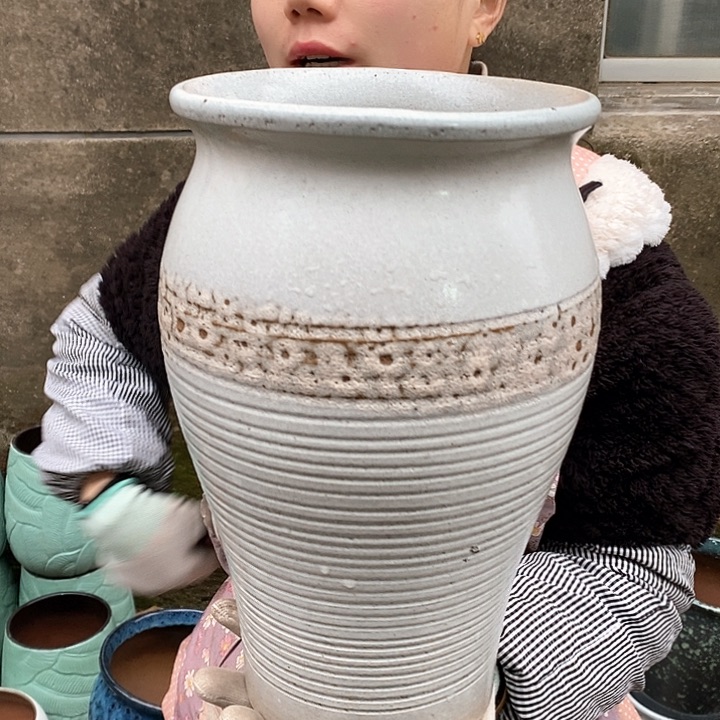 紫砂花盆正品口18高31