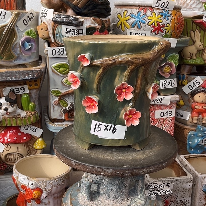 粗陶材质多肉花盆