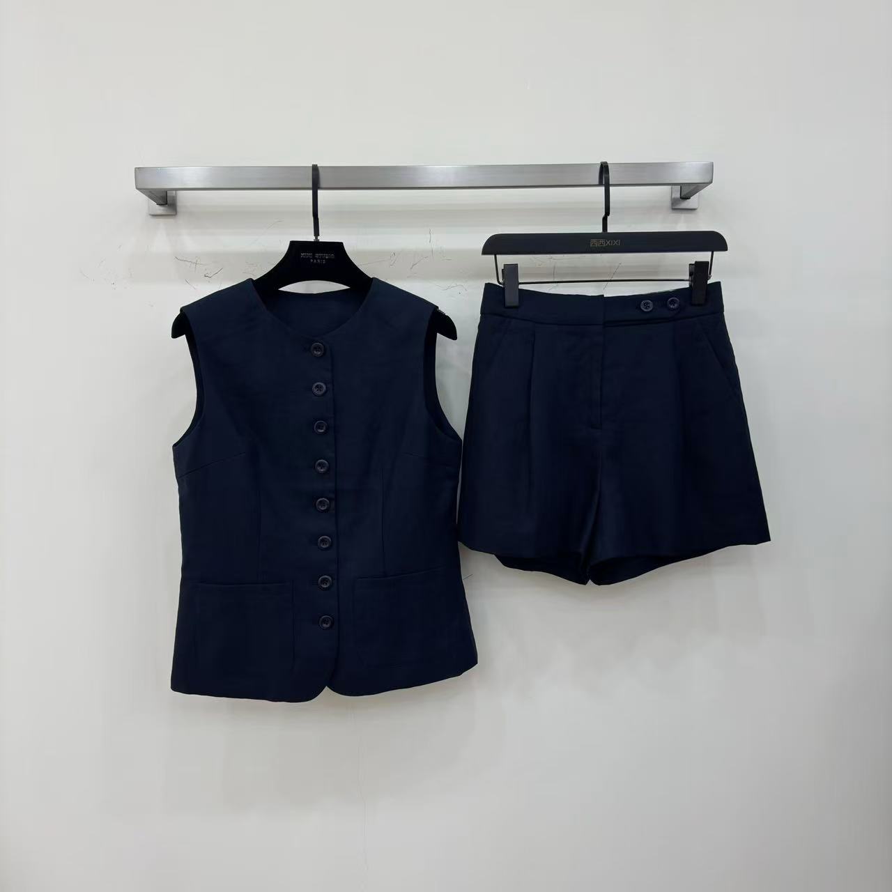 【西西高定】老钱风气质马甲背心+百搭休闲短裤