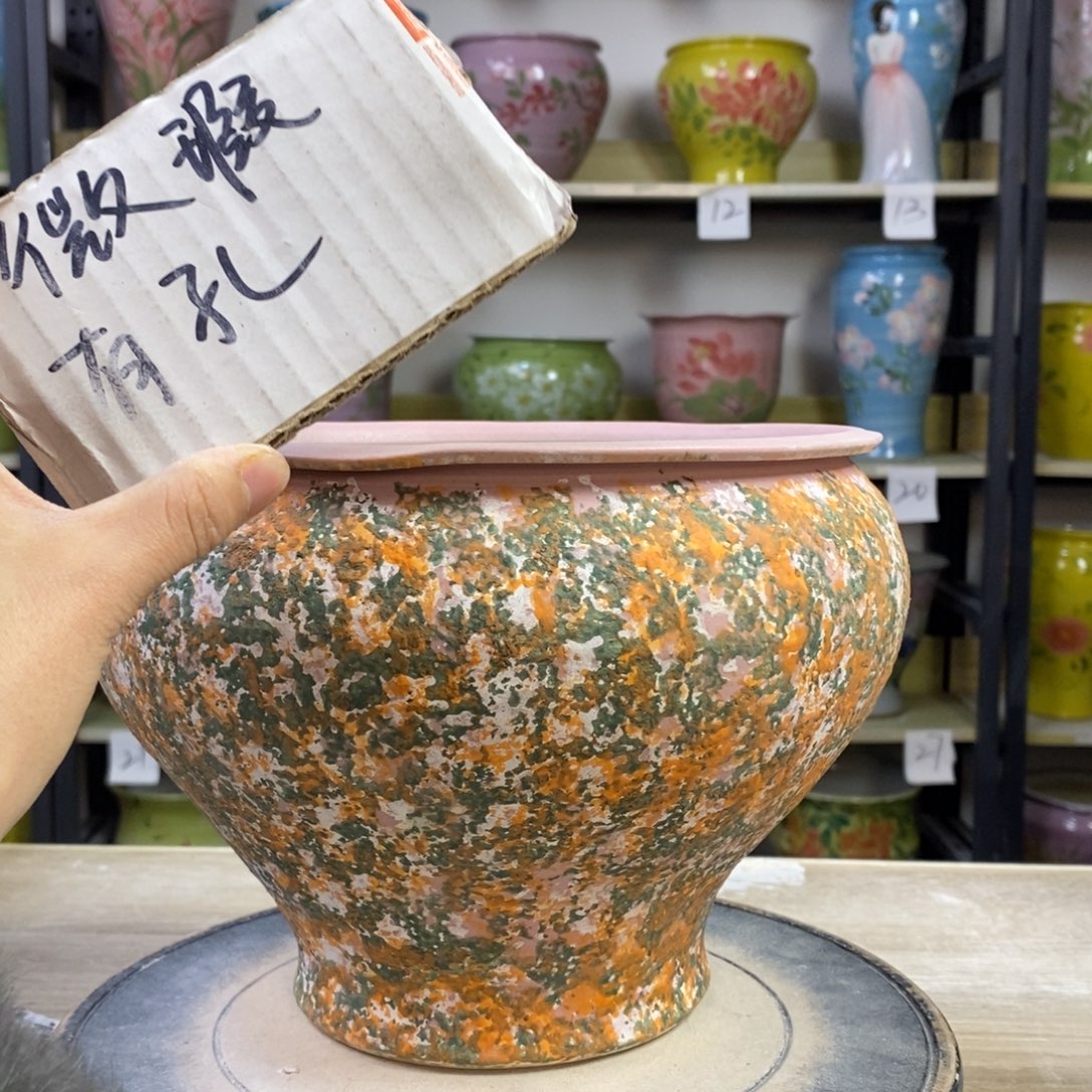 景德镇手工手绘陶瓷花盆