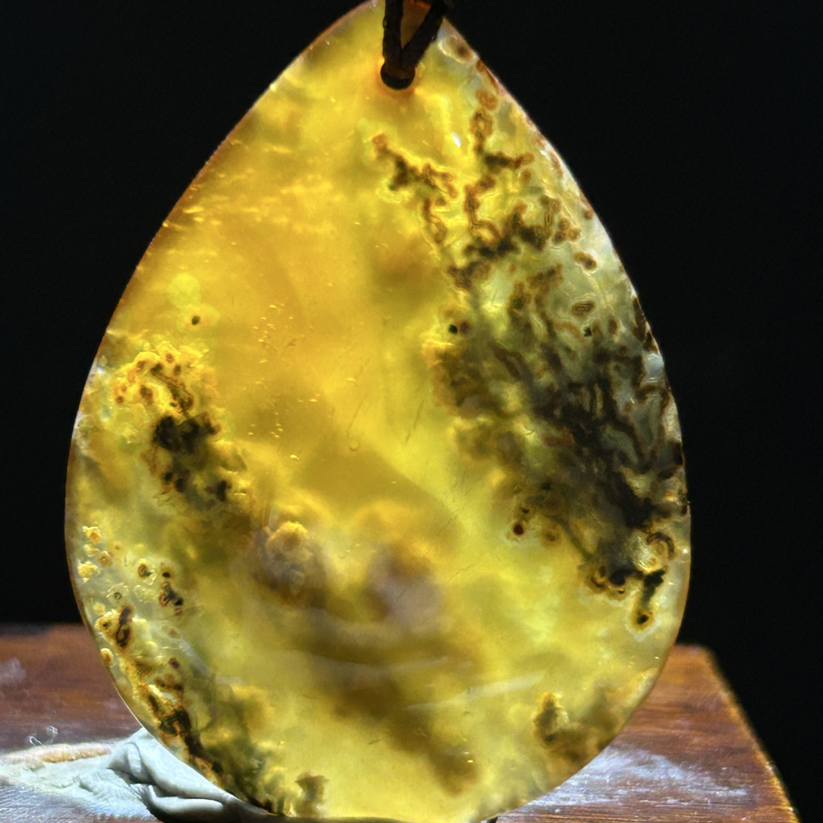 印度水草玛瑙抽象吊坠意境毛衣链064尺寸46/36/7mm